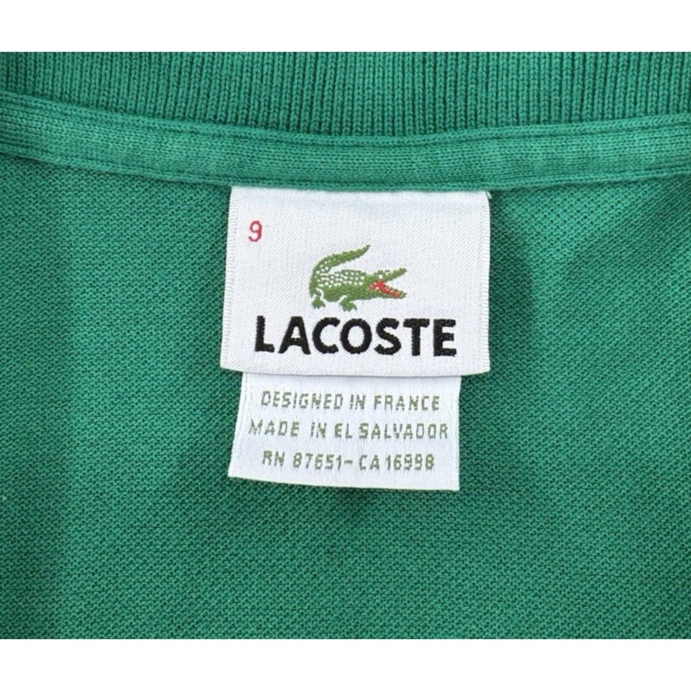 Lacoste DEVANLAY Classic Fit 100% Cotton Polo Shirt Men's FR 9 US 4XL Green Knit - Picture 3 of 9